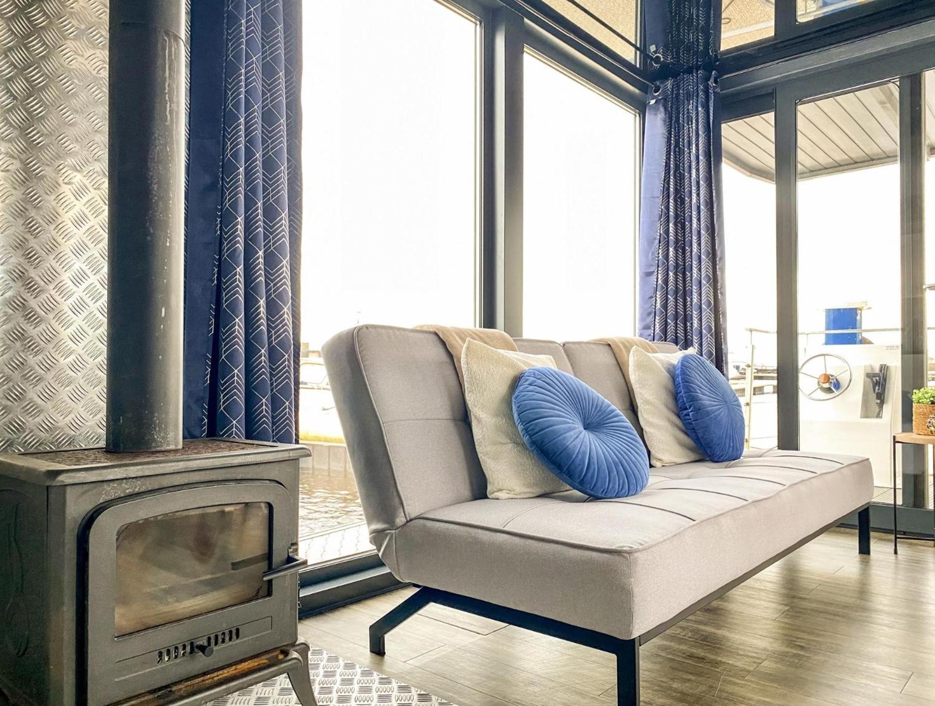 Houseboat Blue Sneekermeer Offingawier Zewnętrze zdjęcie