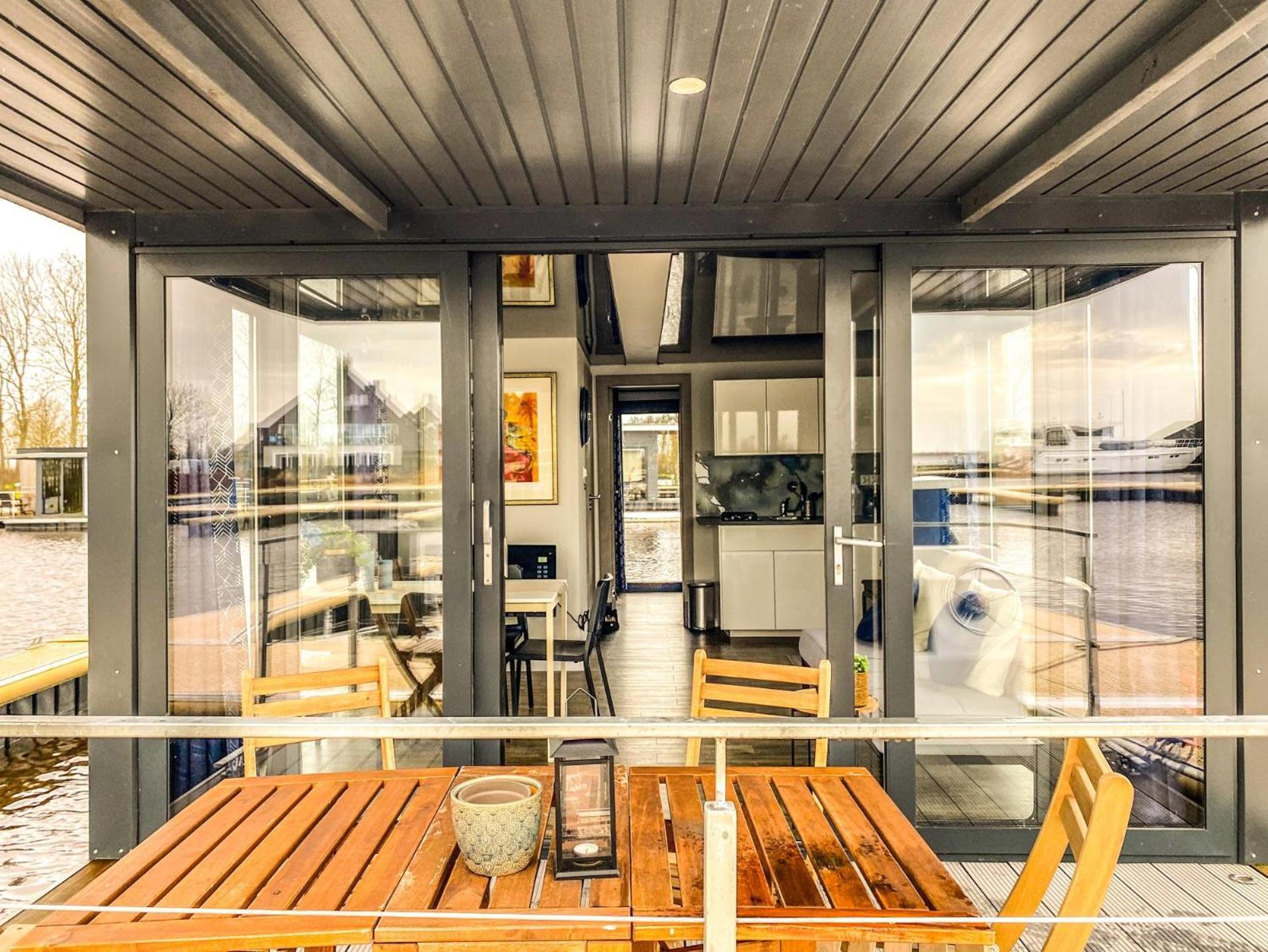 Houseboat Blue Sneekermeer Offingawier Zewnętrze zdjęcie