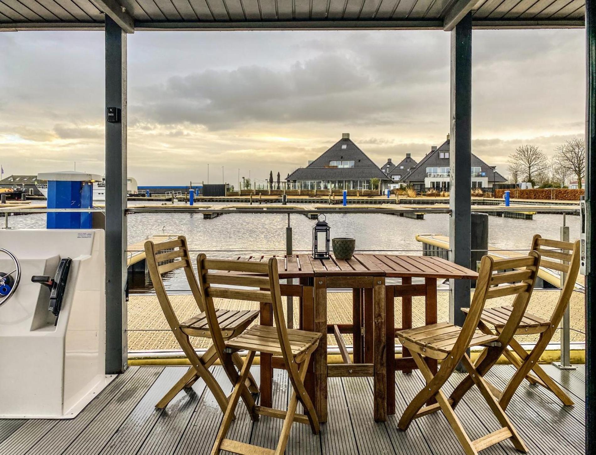 Houseboat Blue Sneekermeer Offingawier Zewnętrze zdjęcie